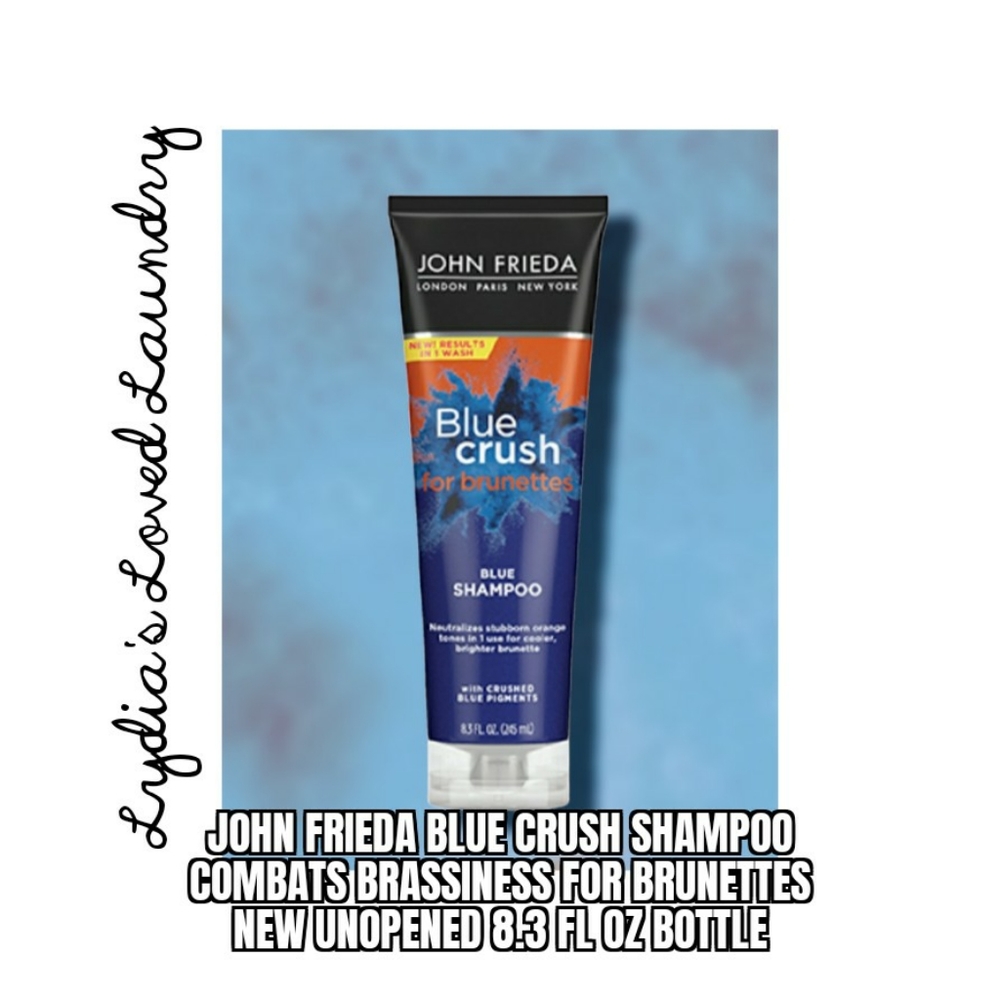 John Frieda Blue Crush - Blue Shampoo For Brunettes New 8.3oz Bottle